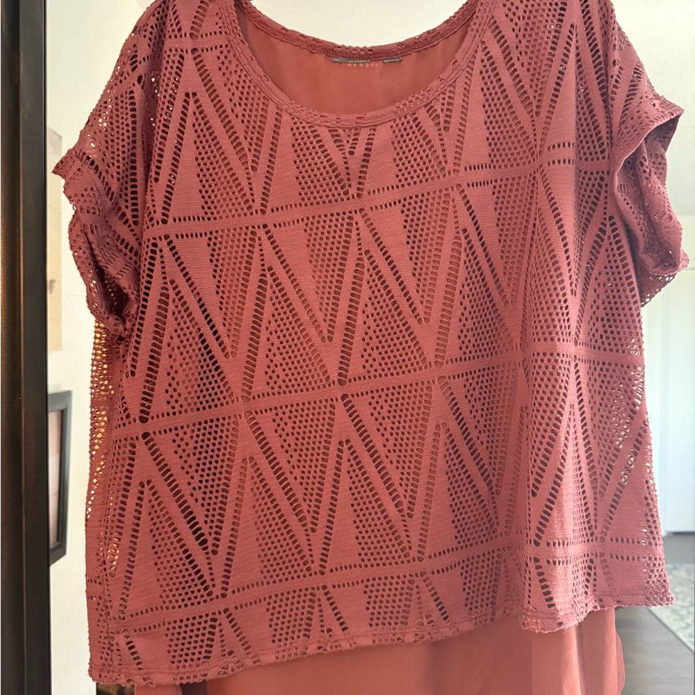 Women's Crochet Top - Rust